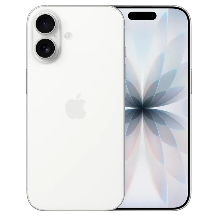 iPhone 17, 256GB, Branco, ecrã OLED, processador A19, câmaras duplas, bateria 4500mAh.