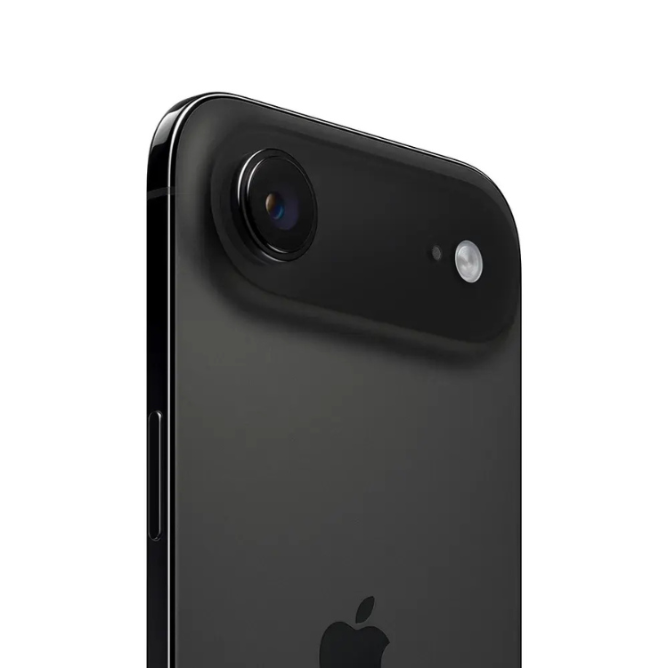 iPhone Apple preto com câmera e logotipo visíveis