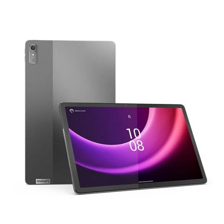 Tablet Lenovo Tab P11 2ª Geração cinzento, 11 polegadas, ligado e desligado.