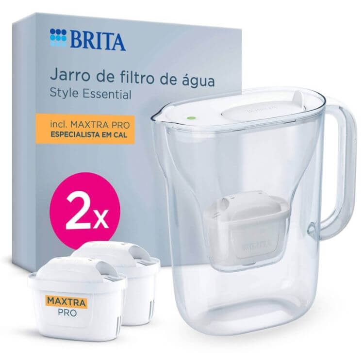 Jarro de Água Brita Style Essential + 2 Filtros 1.4L