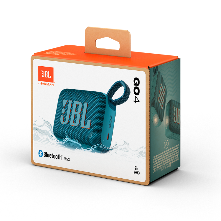 JBL Go 4 blue portable Bluetooth speaker box