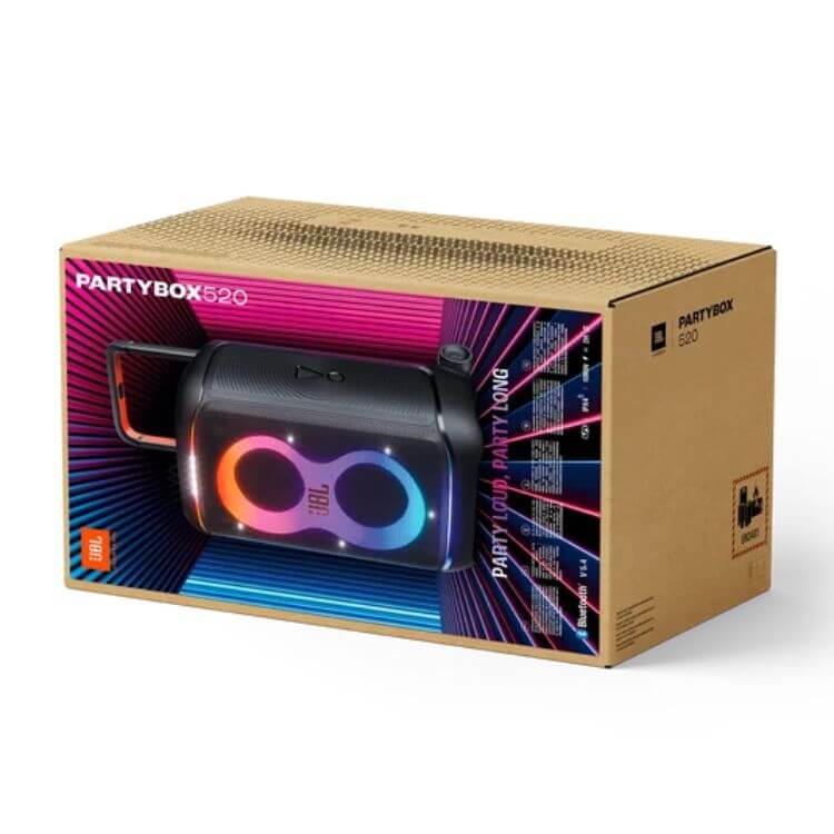 Coluna JBL High-Power PartyBox 520 400W Preto