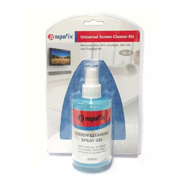 Kit Limpeza TV/Monitor 200ML NapoFix KL-2