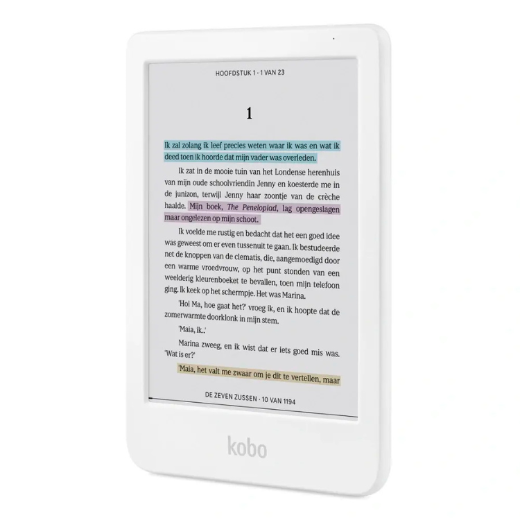 eReader Kobo Clara Colour, 6 polegadas, 16GB, Wi-Fi, Branco