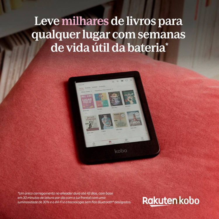 eReader Kobo Clara Colour, 6 polegadas, 16GB, Wi-Fi, branco.