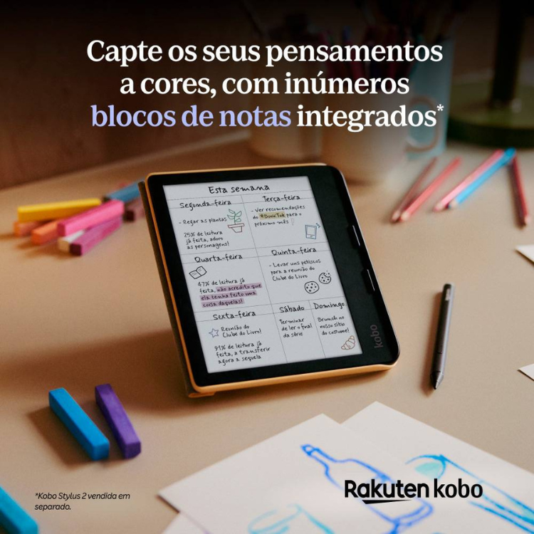 eReader Kobo Libra Colour 7 polegadas 32GB Wi-Fi Preto