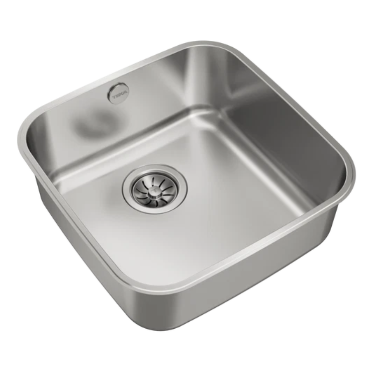 Lava-loiças Teka BE 40.40, inox, 1 bacia, para instalação sob tampo.