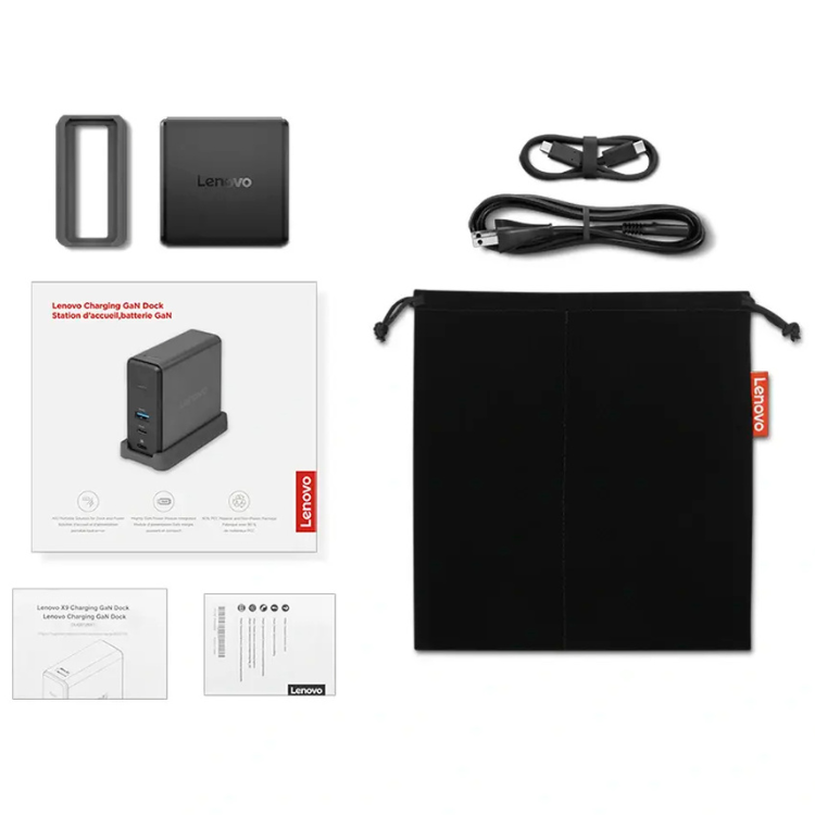 Lenovo Docking Station Multiport 5-em-1 GAN 65W Preto