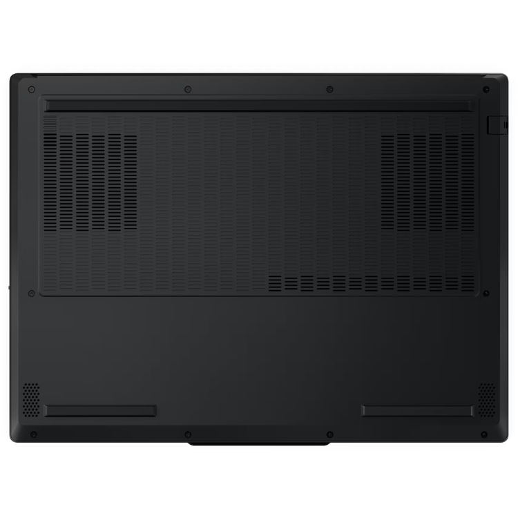 Portátil Lenovo Legion 5 preto, vista traseira com aberturas de ventilação.