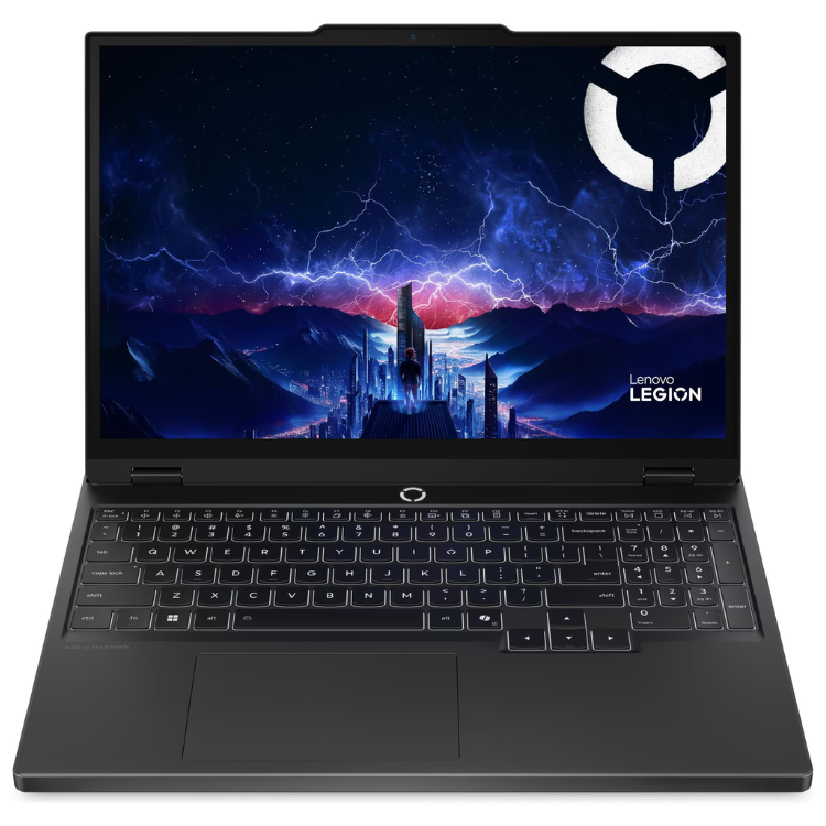 Portátil Lenovo Legion 5 preto, 15.6 polegadas, processador i7, 32GB RAM, 1TB de armazenamento.