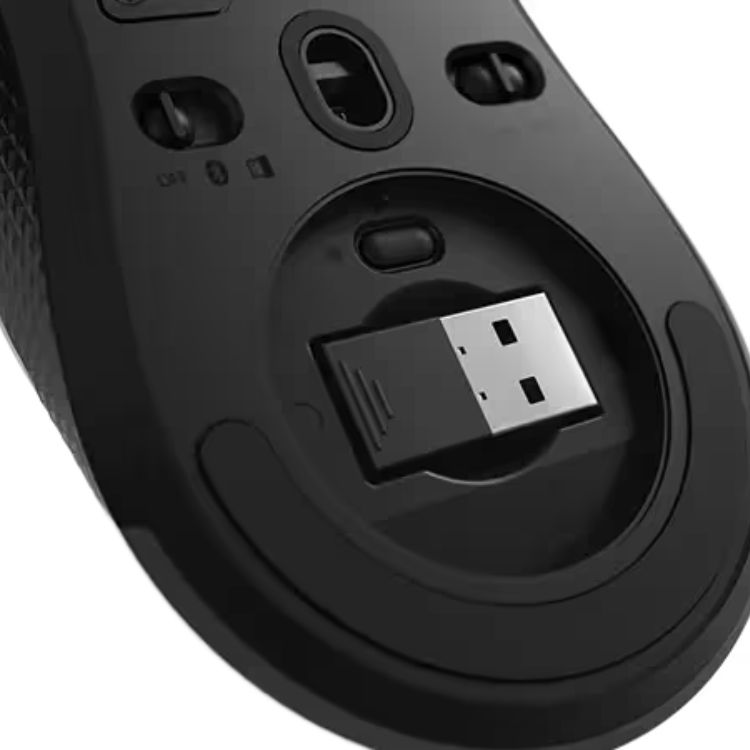 Black Lenovo Legion M600 gaming mouse, 16000 DPI, USB connector visible.