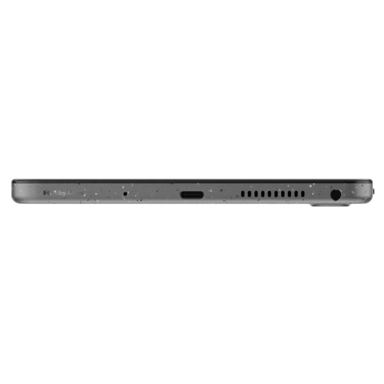 Tablet Lenovo Tab One TB305FU lateral cinzento com várias entradas.