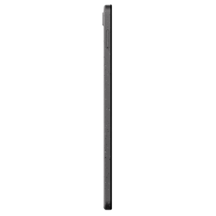 Tablet Lenovo Tab One TB305FU cinzento, lado esquerdo com botão e entrada.