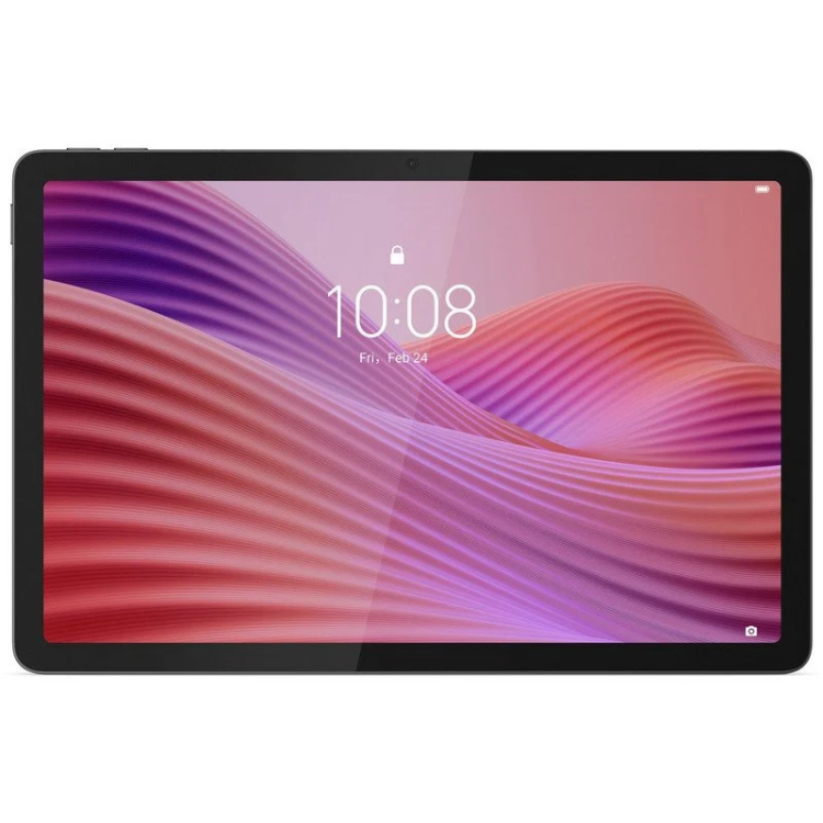 Tablet Lenovo Tab TB311XU 10.1" 4GB/64GB LTE Cinzento. Tela de bloqueio com hora 10:08 e fundo colorido.