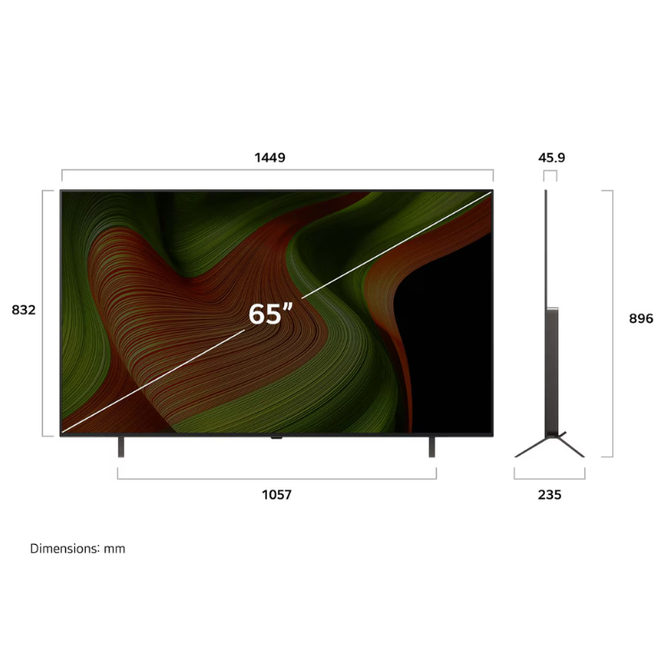 Televisão LG Evo AI 2025 B5 Smart TV 4K OLED 65"