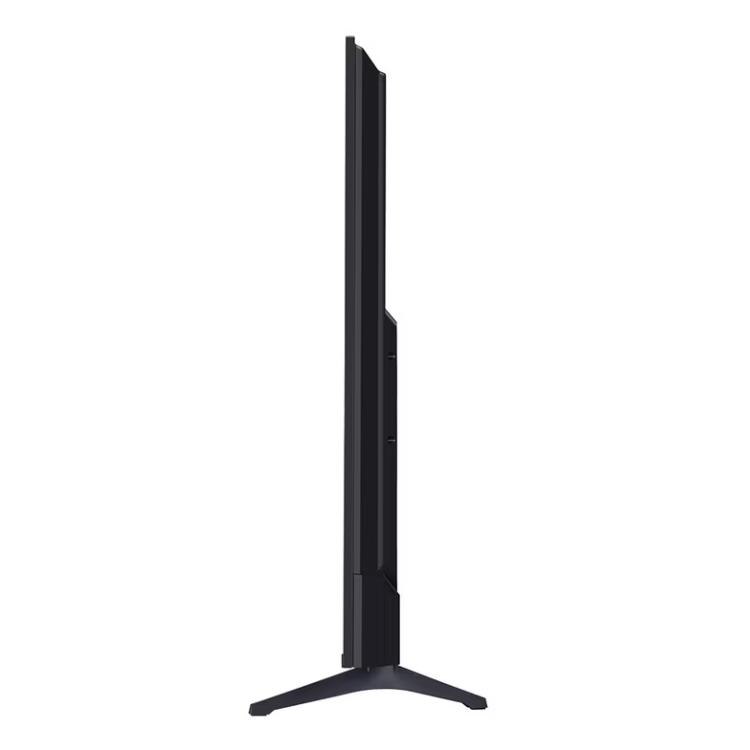 TV LG 43UA73006LA, preto, 43 polegadas, 4K LED, lateral.