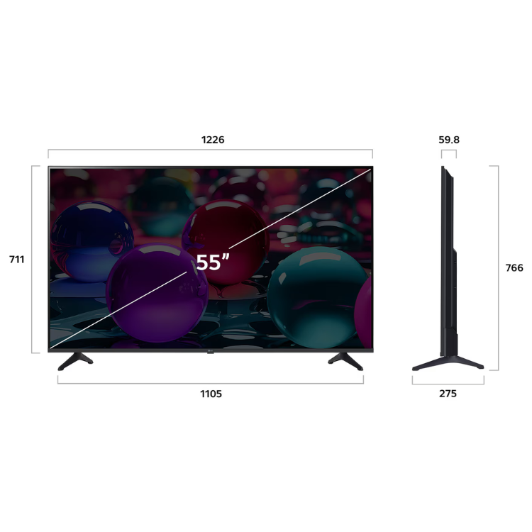 Televisão LG Série UA73 2025 Smart TV 4K LED 55"