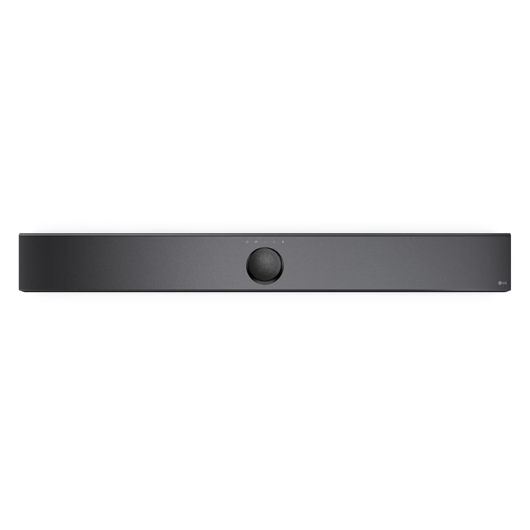 LG S70TY 3.1.1 soundbar, black, 400W, Dolby Atmos, sleek design with central control knob.