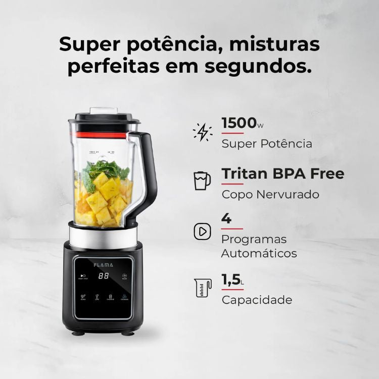Liquidificadora Flama Digital Tritan 2253FL 1500W Preto