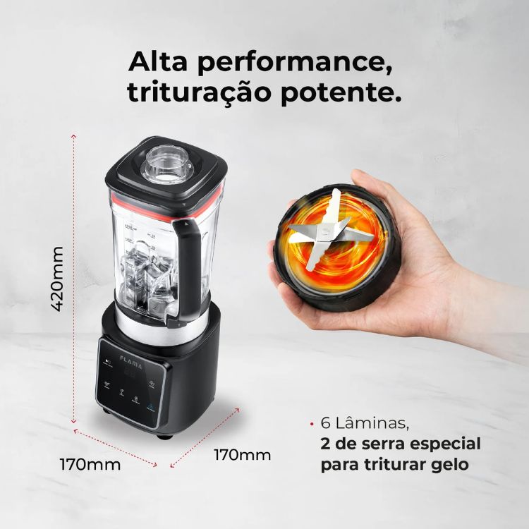 Liquidificadora Flama Digital Tritan 2253FL 1500W Preto
