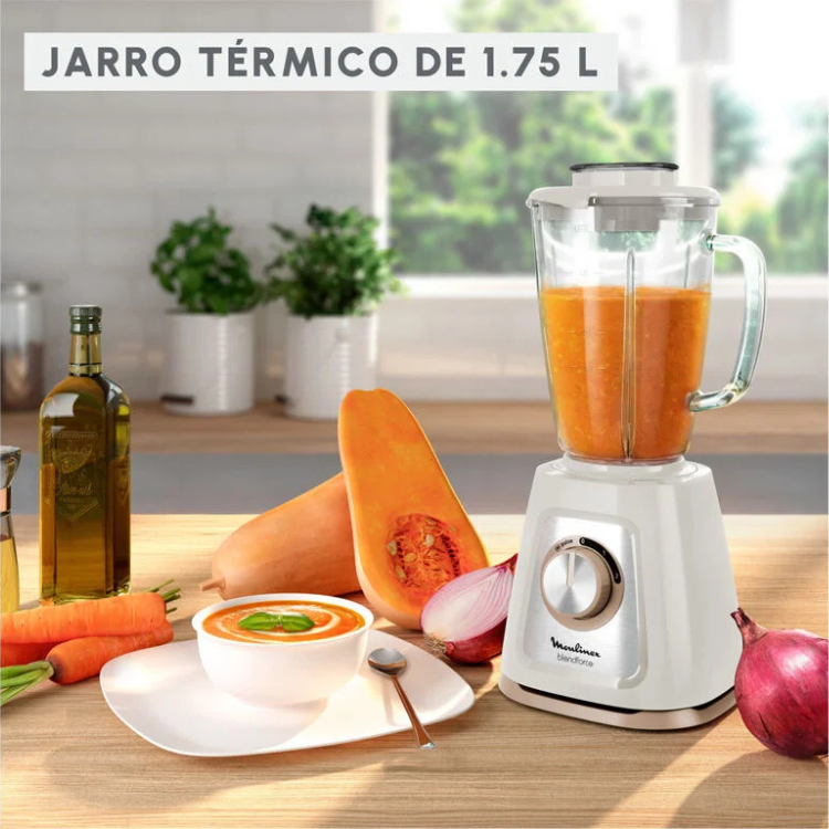 Liquidificadora Moulinex Blendforce 2 LM430A10 1.75L 800W Creme