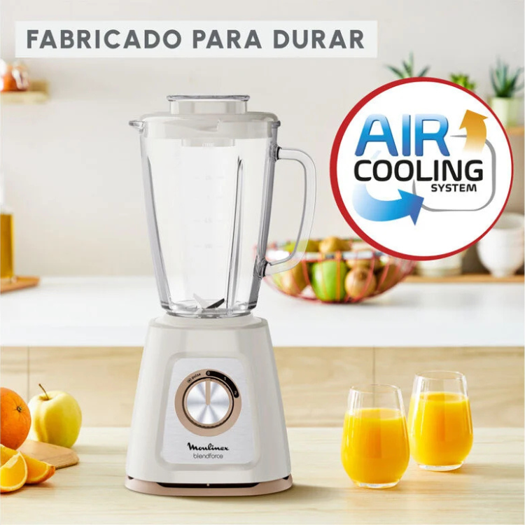 Liquidificadora Moulinex Blendforce 2 LM430A10 1.75L 800W Creme