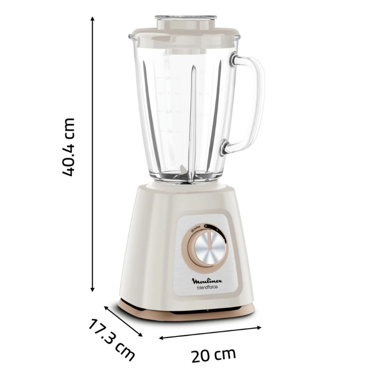 Liquidificadora Moulinex Blendforce 2 LM430A10 1.75L 800W Creme