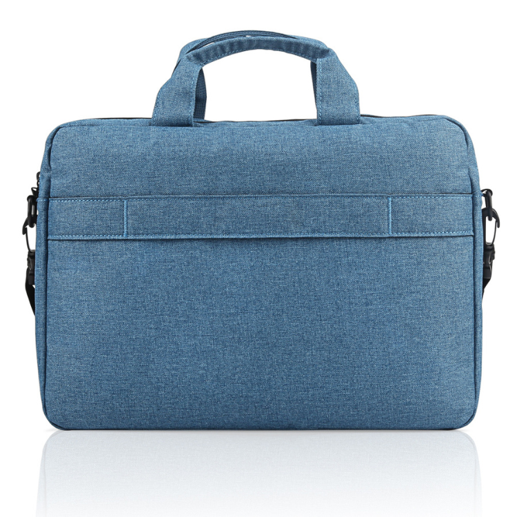 Mala Lenovo Casual T210 15,6" Azul, com alça e bolsos frontais.