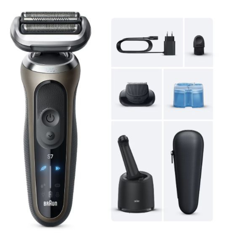 Máquina de Barbear Braun Series 7 72-C7200cc Dourado