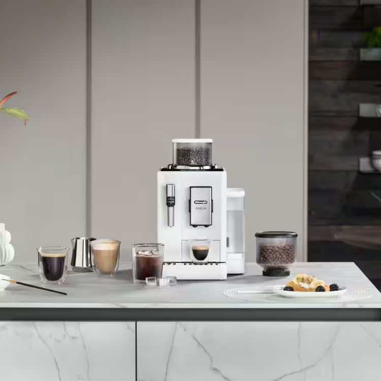 De'Longhi Rivelia Vollautomatischer Kaffeevollautomat Weiß