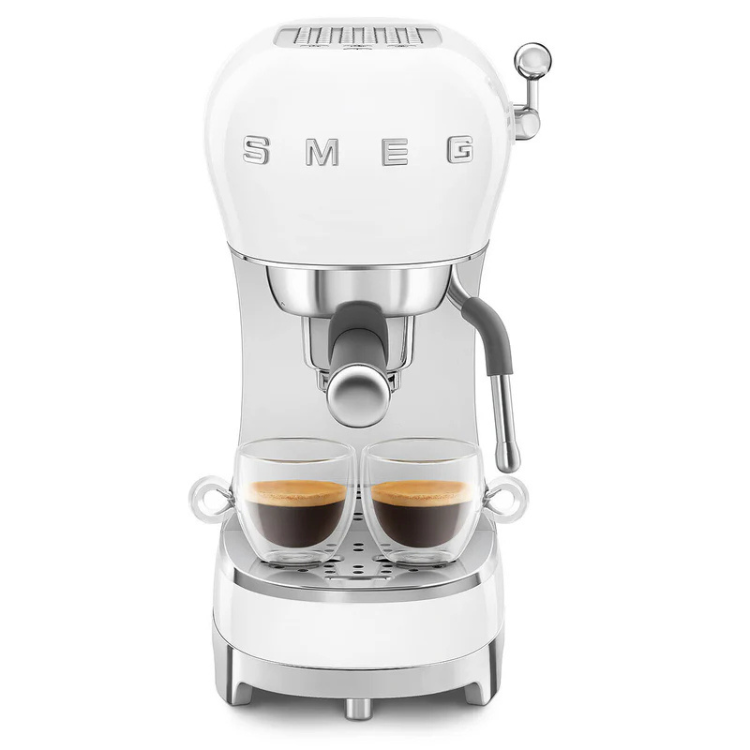 Máquina de Café Espresso Manual Smeg ECF02 Branco