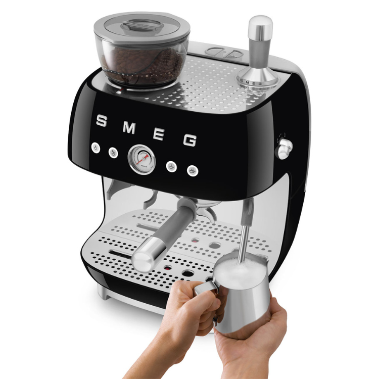 Máquina de Café Smeg Espresso Anni 50 c/ Moinho Preto