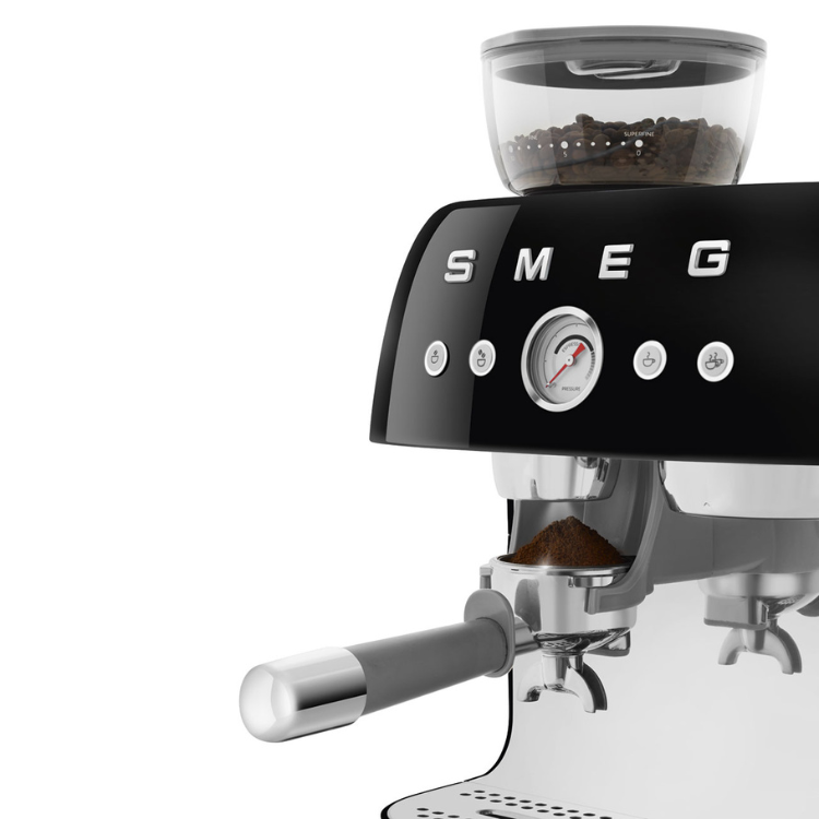Máquina de Café Smeg Espresso Anni 50 c/ Moinho Preto