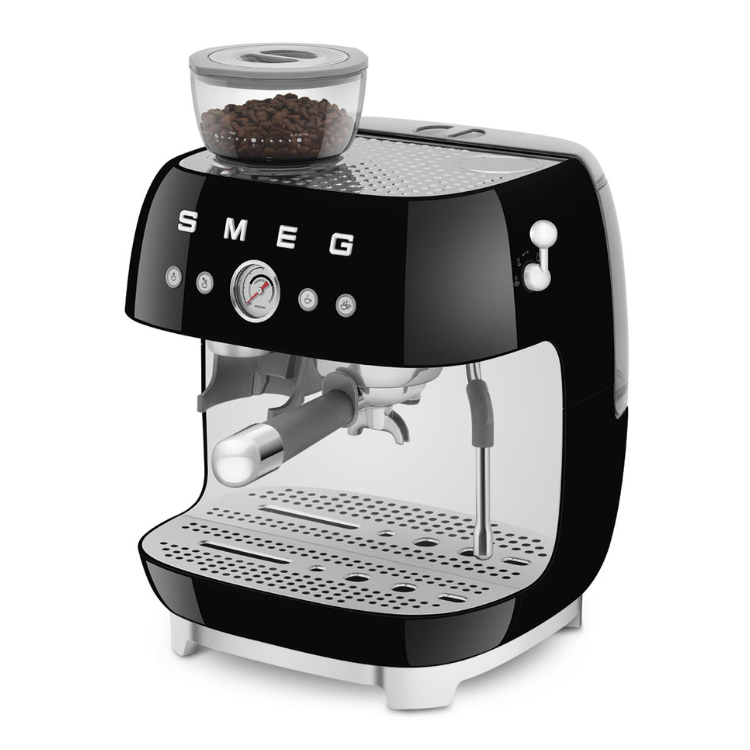 Máquina de Café Smeg Espresso Anni 50 c/ Moinho Preto