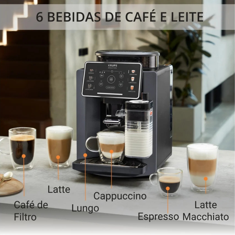 Krups Kaffeemaschine Automatisch Sensation Milk EA912910 Schwarz