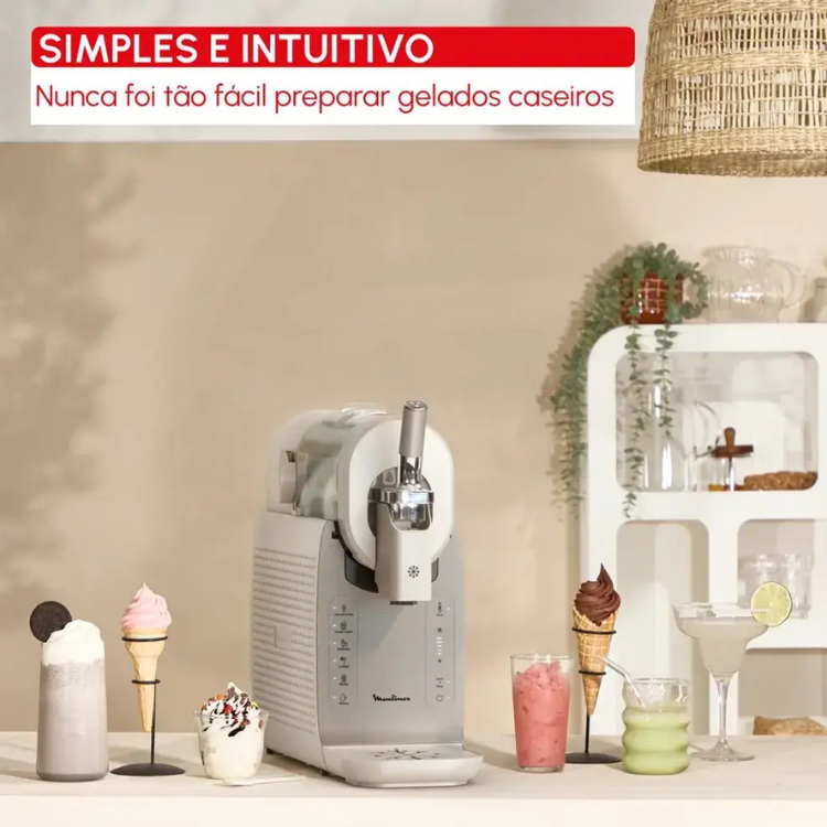 Máquina de Gelados Moulinex Freezi MJ803A 1,4L 200W