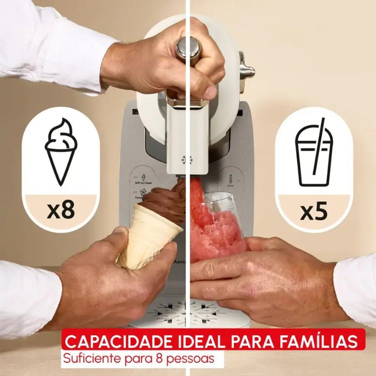 Máquina de Gelados Moulinex Freezi MJ803A 1,4L 200W