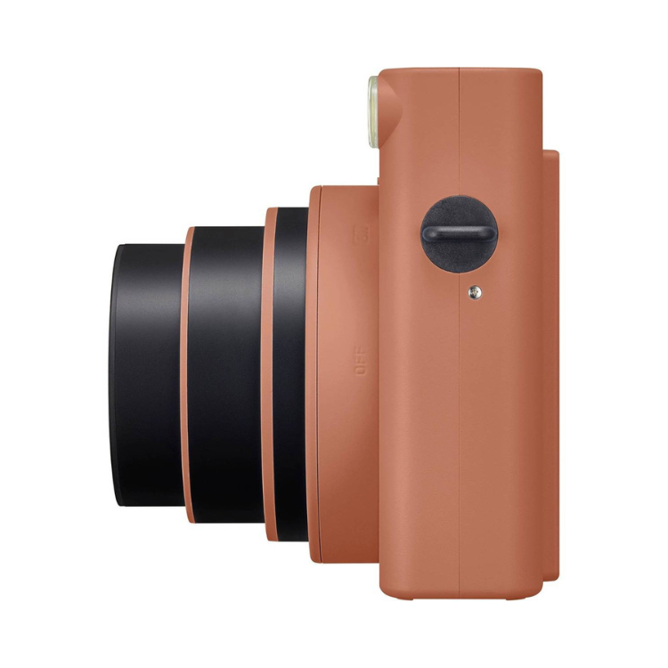 Fujifilm Instax SQ1 orange instant camera side view