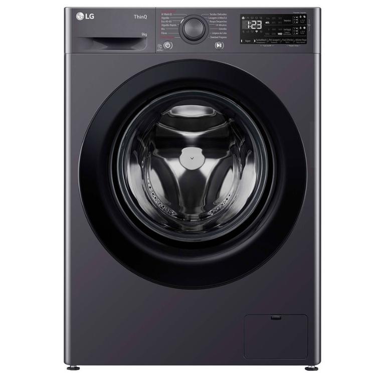 Máquina de Lavar Roupa LG F4WR359S6M 9Kg 1400RPM Classe A Preto