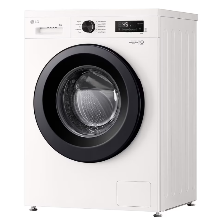 Máquina de Lavar Roupa LG F4X1008NWK 8Kg 1400RPM Classe A Branco