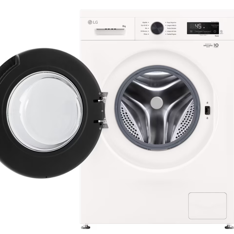 Máquina de Lavar Roupa LG F4X1008NWK 8Kg 1400RPM Classe A Branco