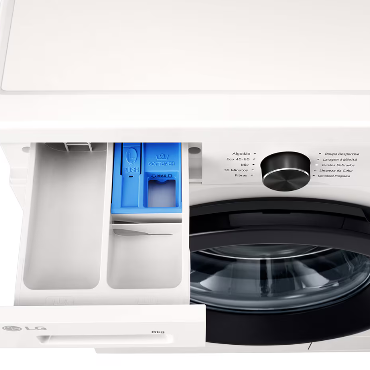 Máquina de Lavar Roupa LG F4X1008NWK 8Kg 1400RPM Classe A Branco