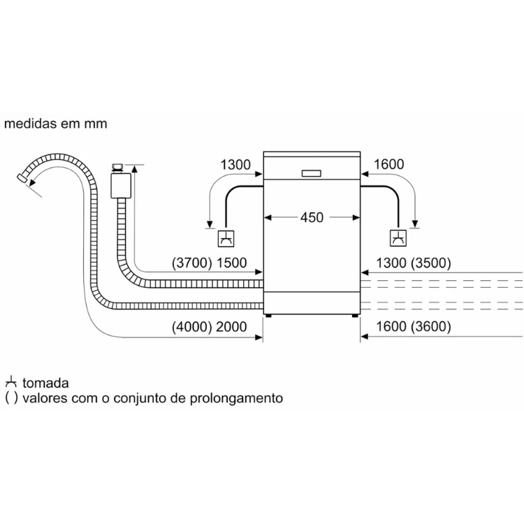 Máquina de Lavar Loiça de Encastre Bosch Serie 2 SPV2HKX42E 10 Conjuntos Branco