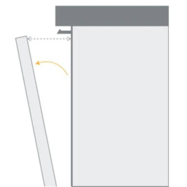 Whirlpool built-in dishwasher door, 14 place settings, grey finish.