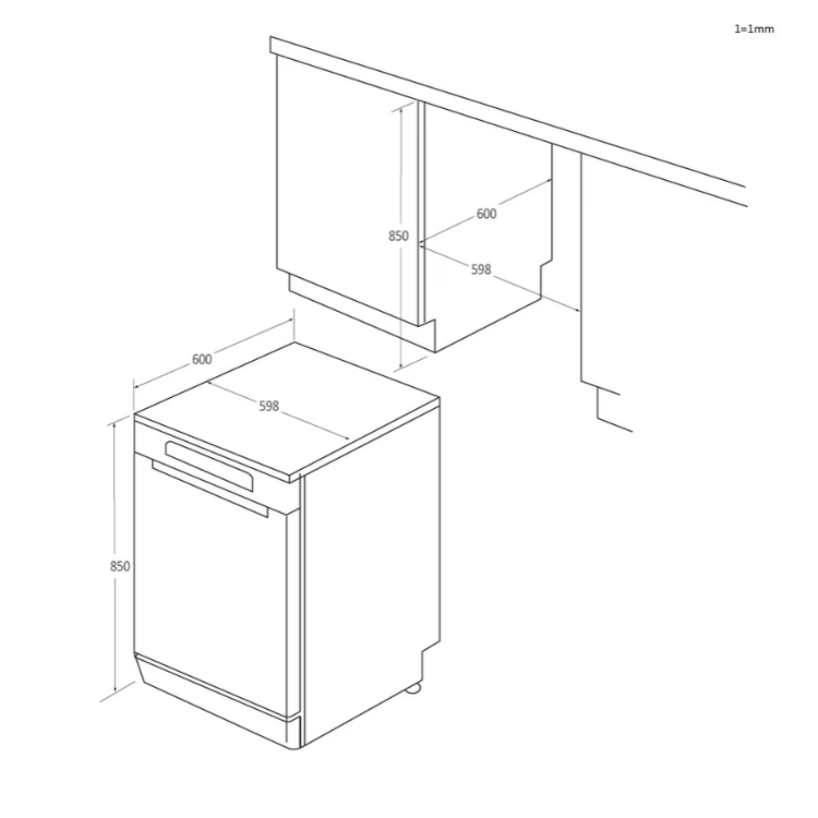 Máquina de Lavar Loiça Haier XF6C2M1PX 16 Conjuntos