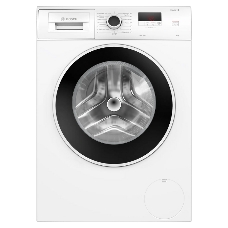 Máquina de Lavar Roupa Bosch Serie 2 WGE03200ES 8Kg 1200RPM Classe A Branco