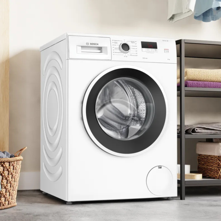 Máquina de Lavar Roupa Bosch Serie 2 WGE03200ES 8Kg 1200RPM Classe A Branco
