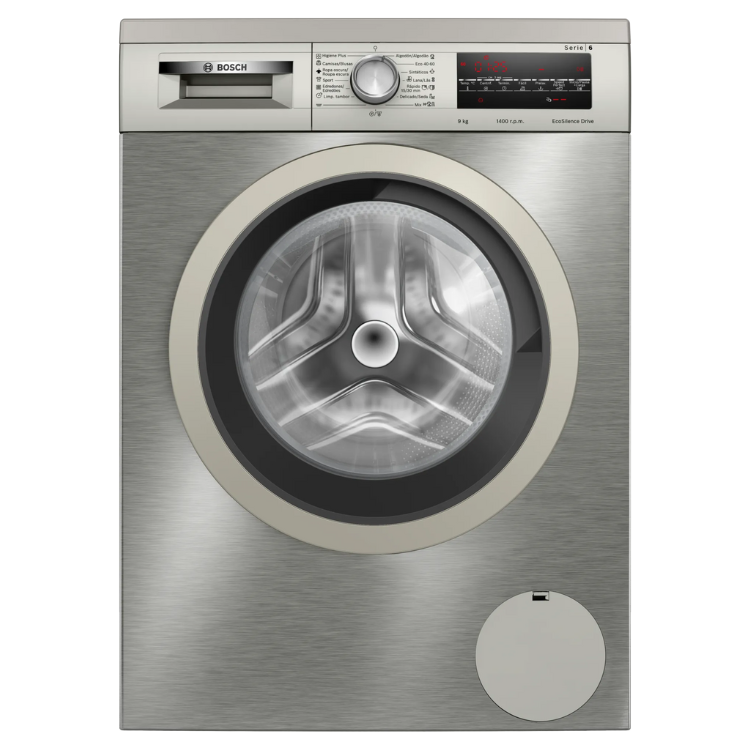 Bosch Serie 6 Washing Machine, stainless steel, 8kg, 1400RPM, A rated.