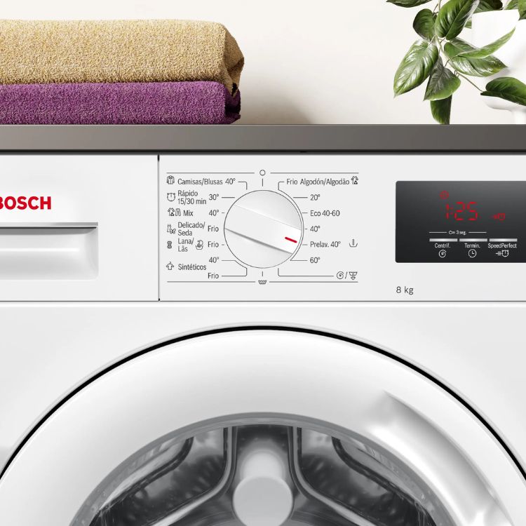 Máquina de Lavar Roupa de Encastre Bosch Serie 6 WIW24307ES 8Kg 1200RPM Classe C