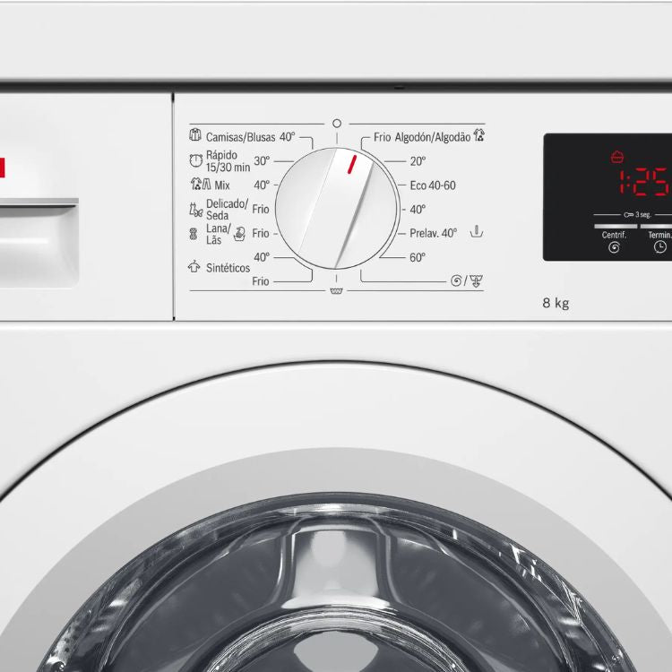 Máquina de Lavar Roupa de Encastre Bosch Serie 6 WIW24307ES 8Kg 1200RPM Classe C
